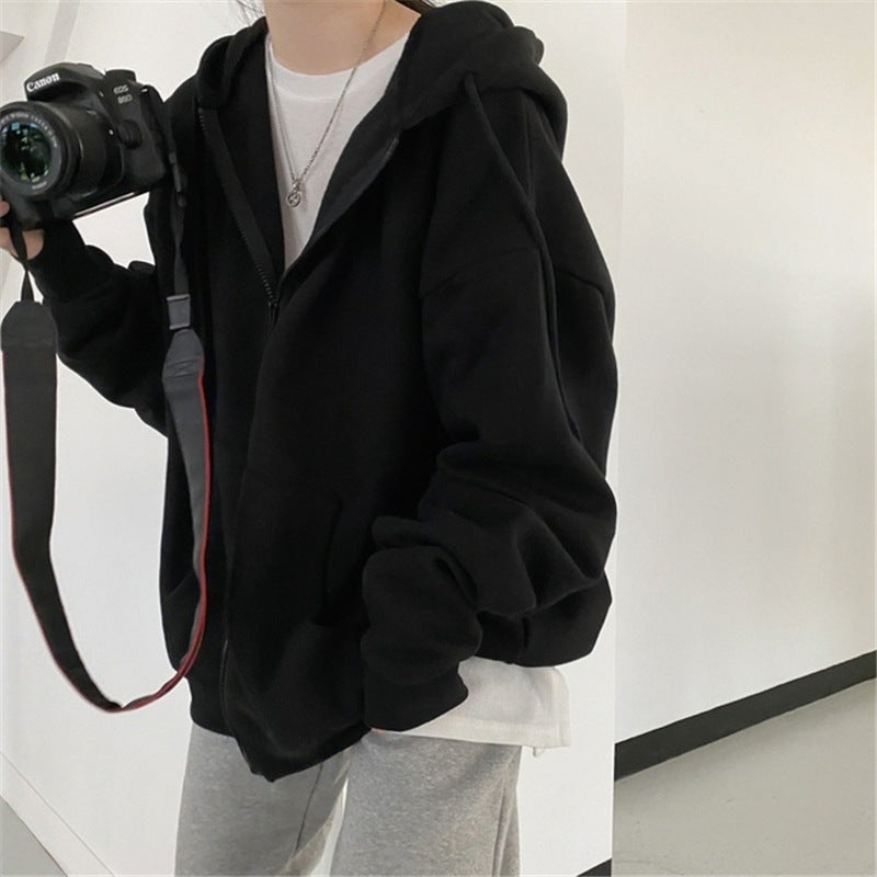 Oversized hooded jacket for women in soft fleece with kangaroo pocket Lune London