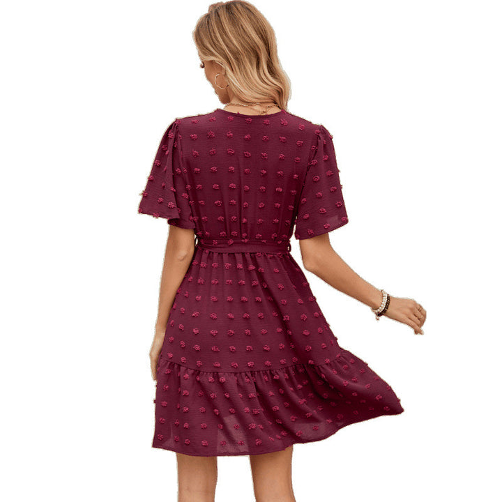 Elegant wrap dresses for ladies with a flared skirt Lune London