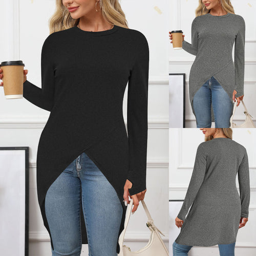 Asymmetrical long sleeve shirt for women Lune London