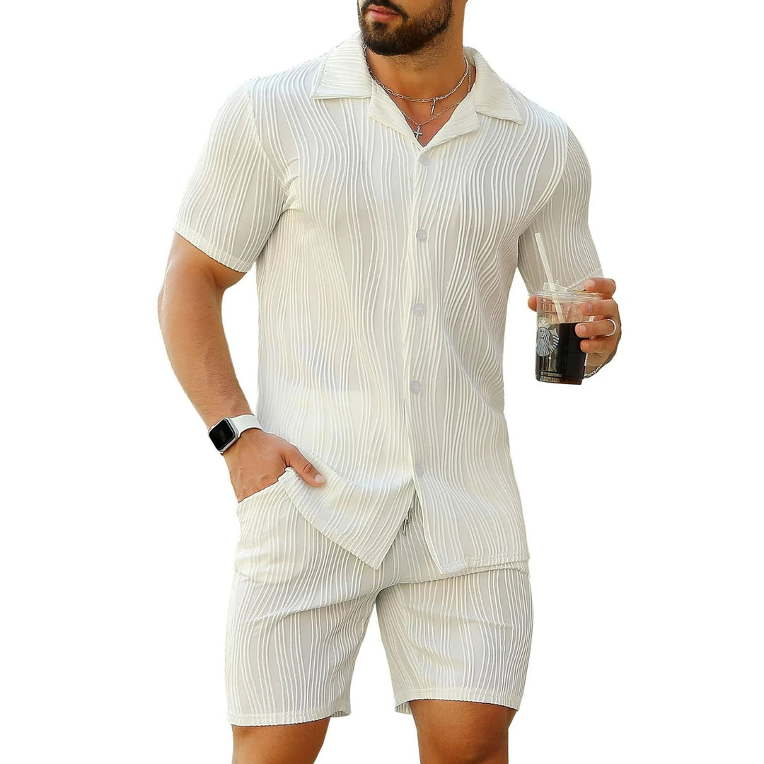 Stylish short sleeve summer set structured for men Lune London