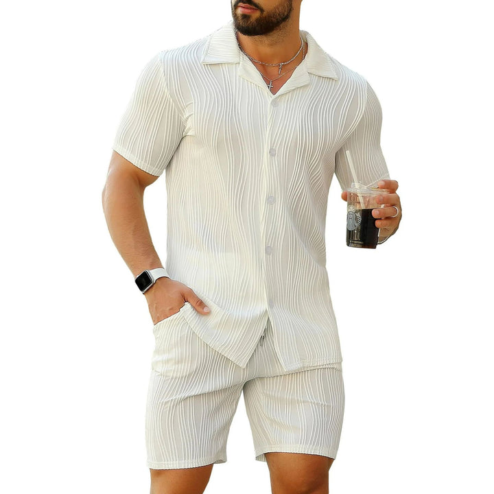 Stylish short sleeve summer set structured for men Lune London