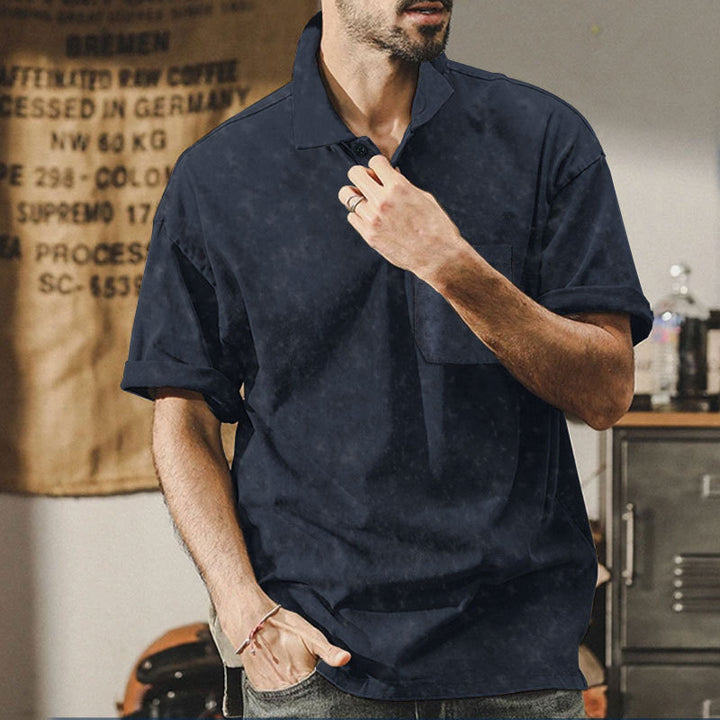 Men's short sleeve casual shirt with a practical chest pocket design Lune London