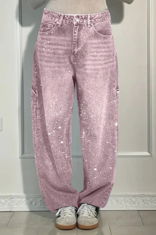 Femmes Jeans Baggy Pailletés Chic & Stil