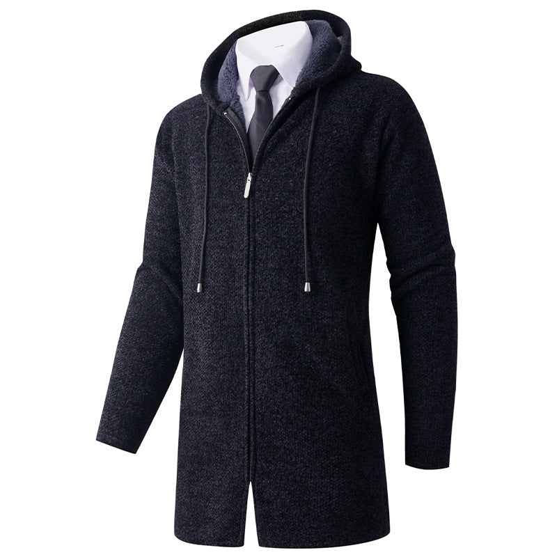Casual hoodie jacket for men with exposed zipper and practical hood Lune London