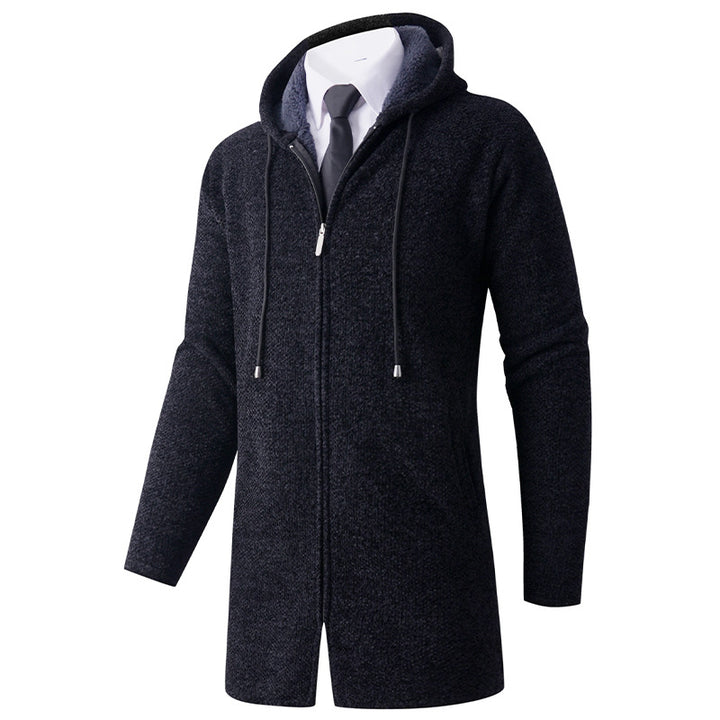 Casual hoodie jacket for men with exposed zipper and practical hood Lune London