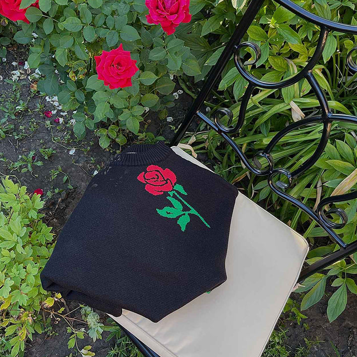 Sweater en tricot à motifs pour femmes avec design floral et coupe ample Chic & Stil