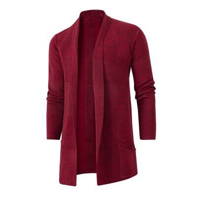 Men's knitted coat with open cut and practical pockets Lune London