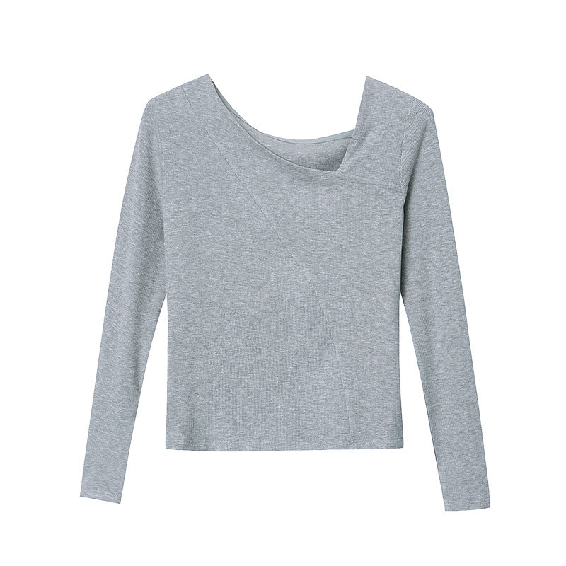 Ladies Fitted Long Sleeve with V-Neck Chic & Stil