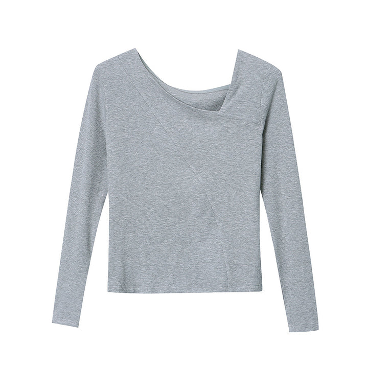 Ladies Fitted Long Sleeve with V-Neck Chic & Stil