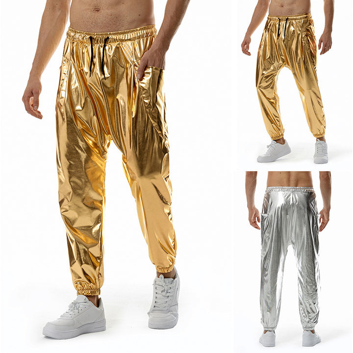 Stylish high-performance jogging pants for men in shiny material Lune London
