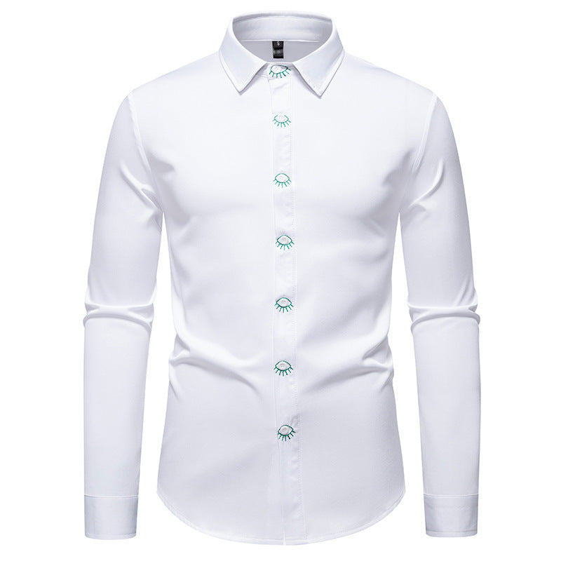 Long sleeve shirt for men with creative button design Lune London