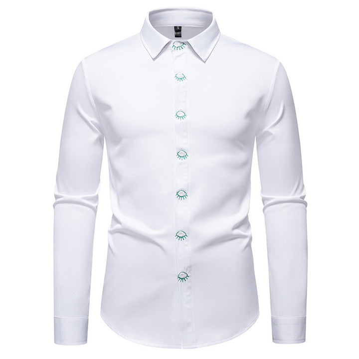 Long sleeve shirt for men with creative button design Lune London
