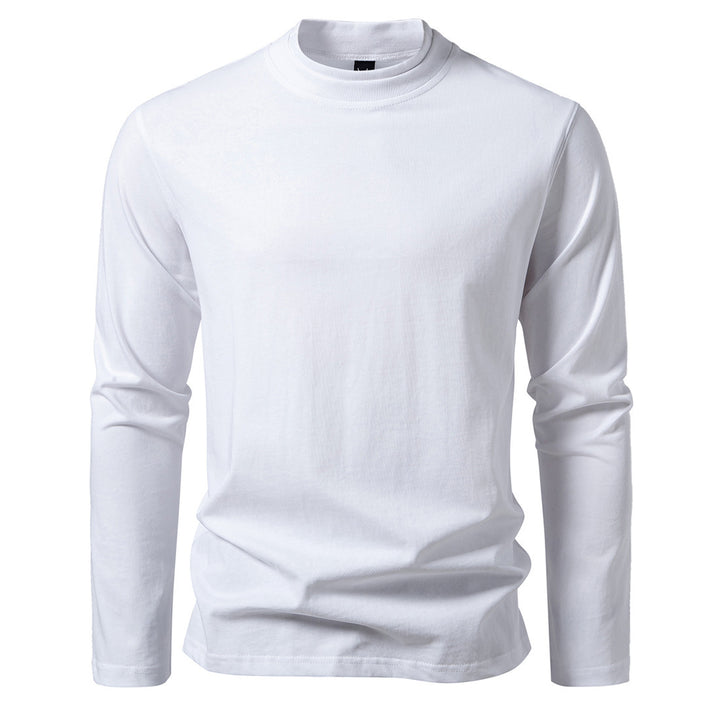 Men's long sleeve t-shirt in pleasant cotton blend with round neck Lune London
