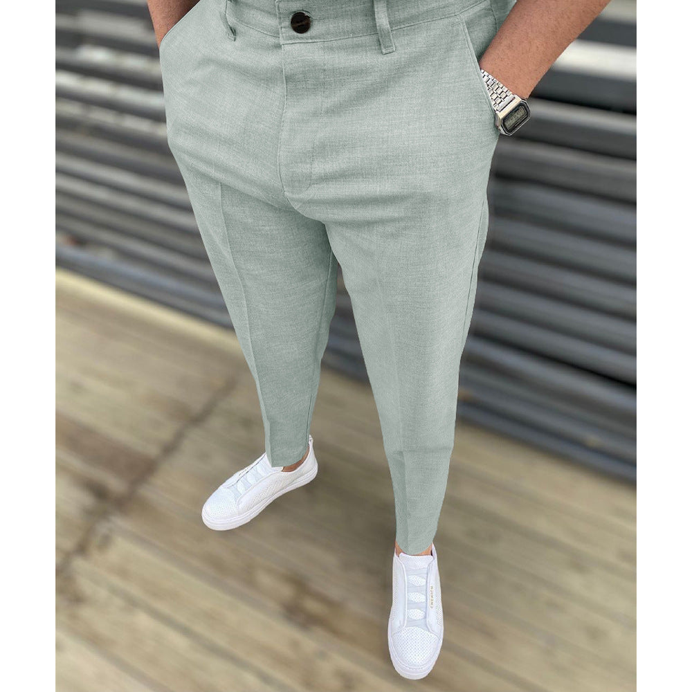Elegant slim-fit suit trousers for men Lune London
