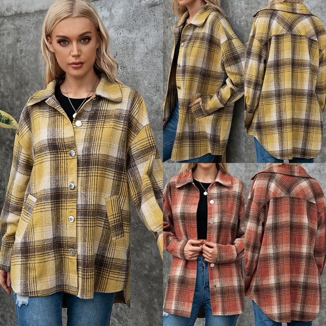 Lune London Short Cut Plaid Shirt for Women