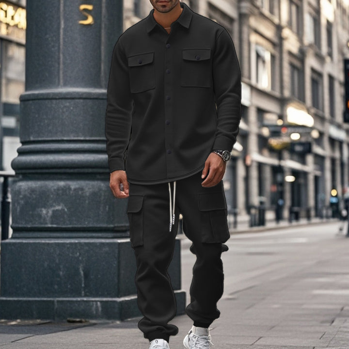 Men's cargo jogger suit with functional pockets Lune London