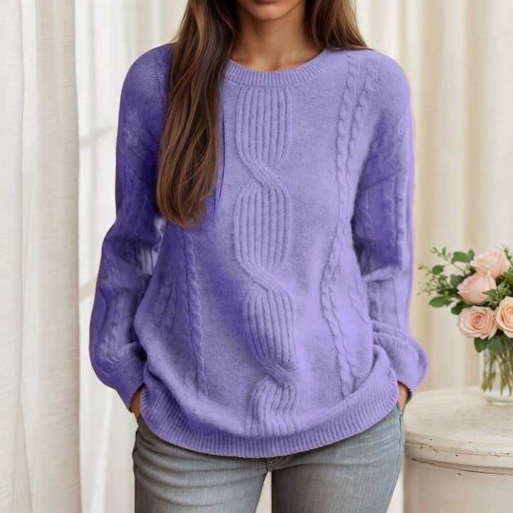 Knitted sweater for women with a textured pattern and a relaxed fit Lune London