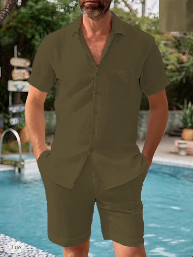 Men's lightweight short sleeve shirt and shorts Lune London