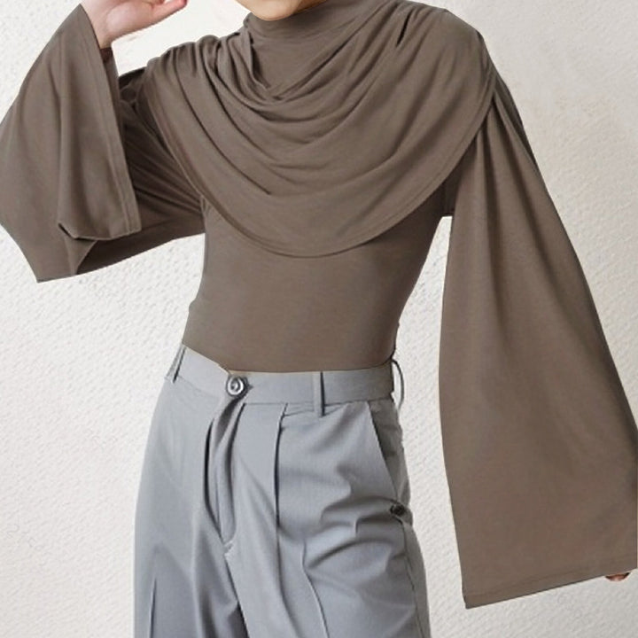 Women Elegant Blouse with Drapes and Wide Sleeves Lune London