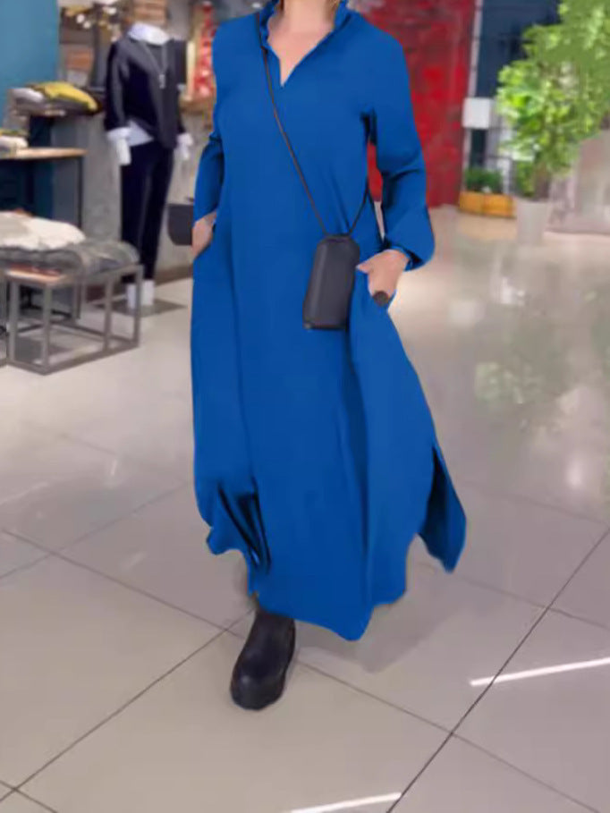 Shirt dress for women with practical side pockets and fluid cut Lune London