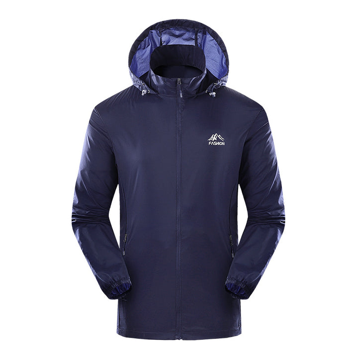 Lightweight outdoor jacket for men with adjustable hood collar Lune London