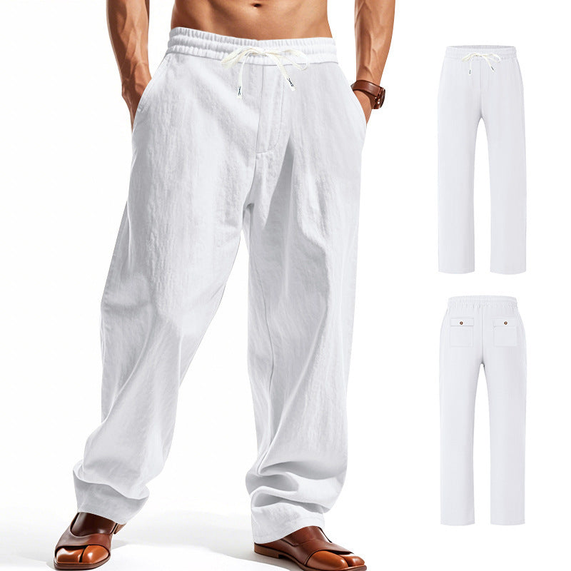 Light casual pants for men with elastic waist and practical pockets Lune London