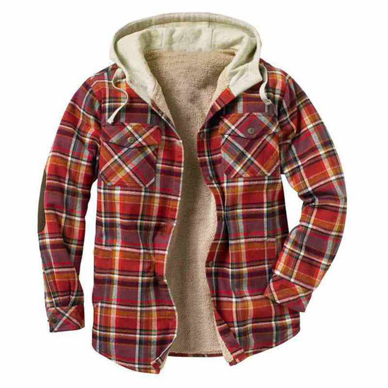 Men's flannel jacket with soft lining and practical chest pockets Lune London