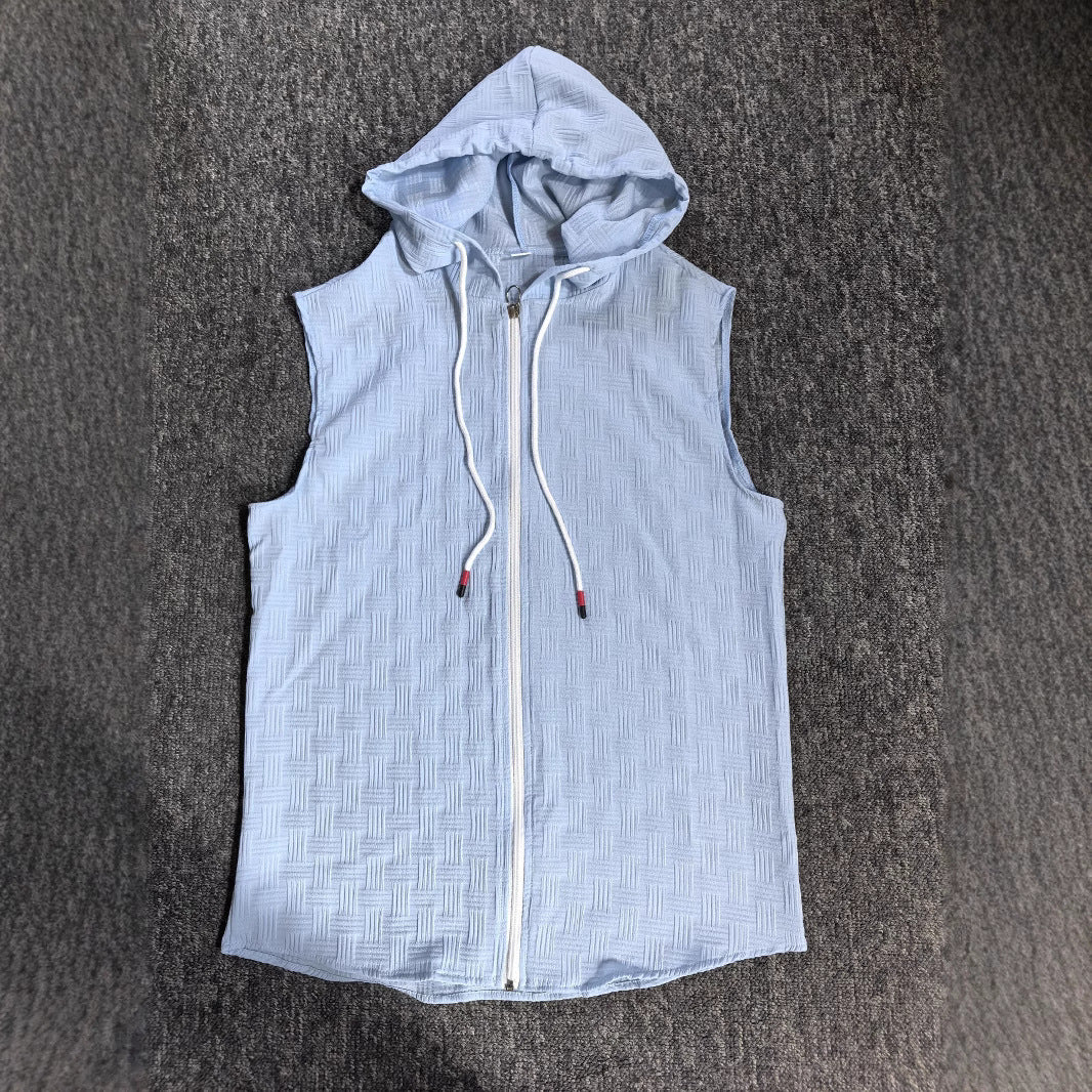 Men Completely Sleeveless Zip-Up Hoodie Lune London