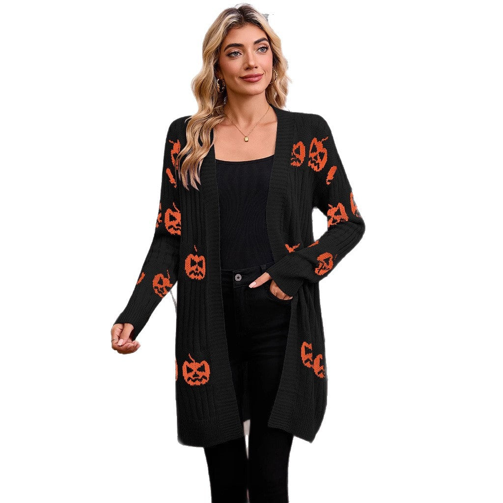 Cardigan femme avec motif fantôme Chic & Stil