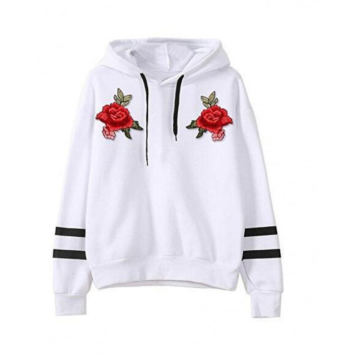 Sweat-shirt pour femmes avec broderie rose de haute qualité Chic & Stil