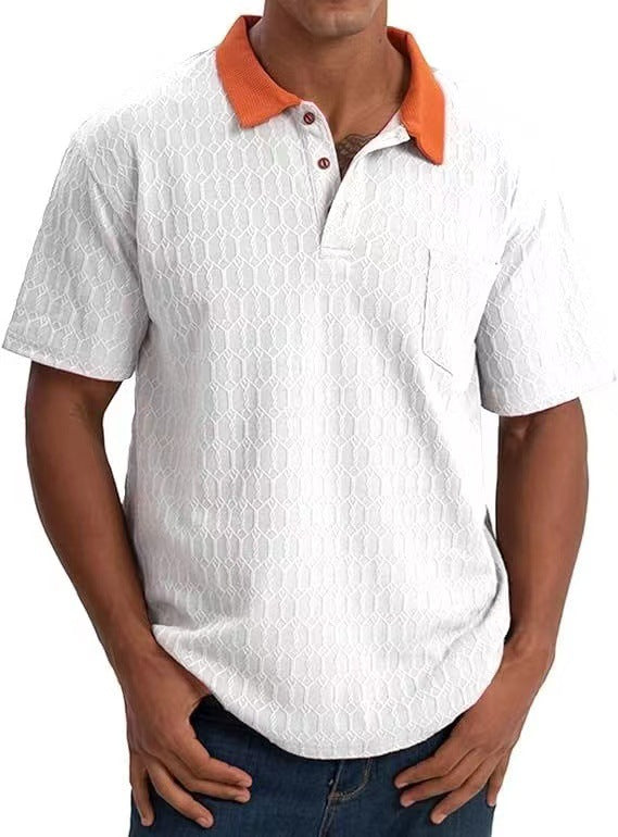 Structured leisure polo for men with contrast collar Lune London