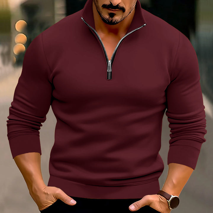Men's sweatshirt with half zipper Lune London