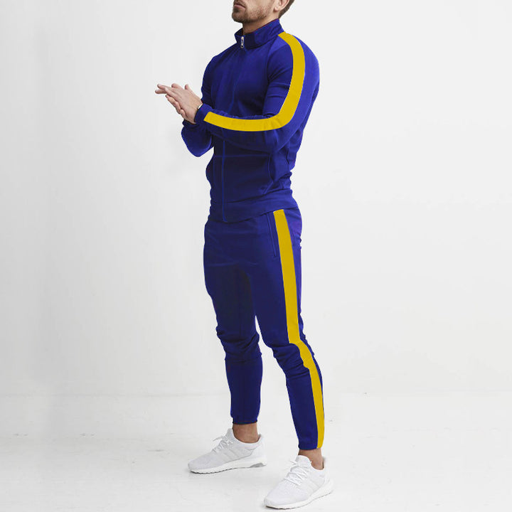 Men's sports set with zipper and contrast stripes Lune London