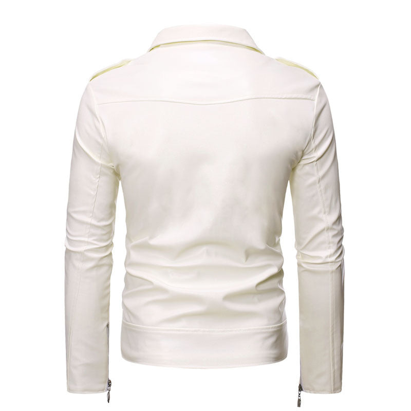 Stylish biker jacket for men in high-quality faux leather Lune London