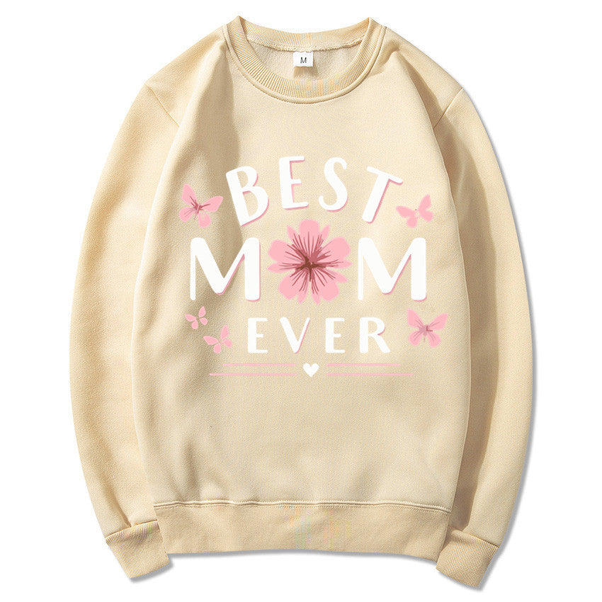 Sweatshirt pour femmes avec une phrase favorite ludique et un design floral Chic & Stil
