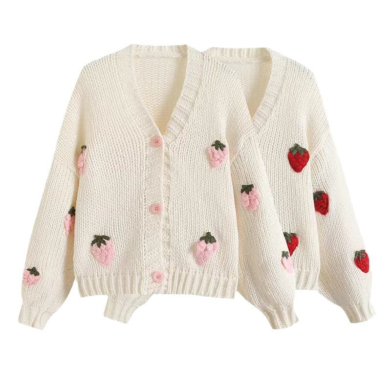 Sweater pour femmes avec broderie fruitée Chic & Stil