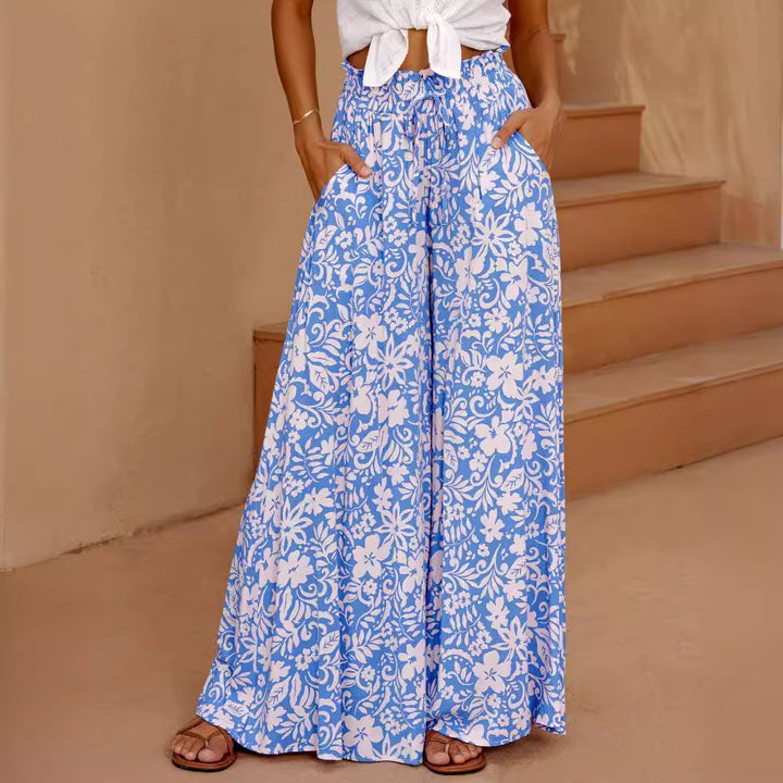 Women's maxi skirt with unique graphic pattern and elastic waistband Lune London