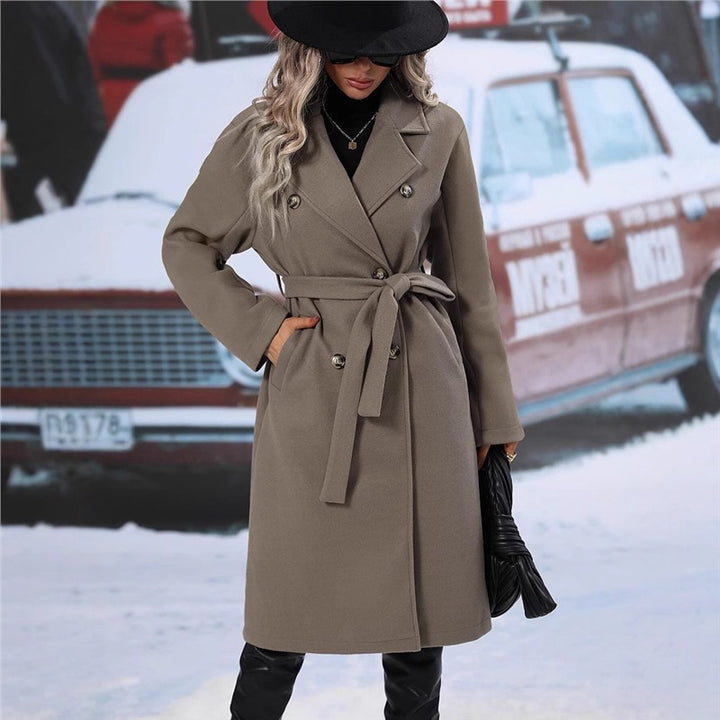 Lune London Double-Breasted Wool Coat for Women