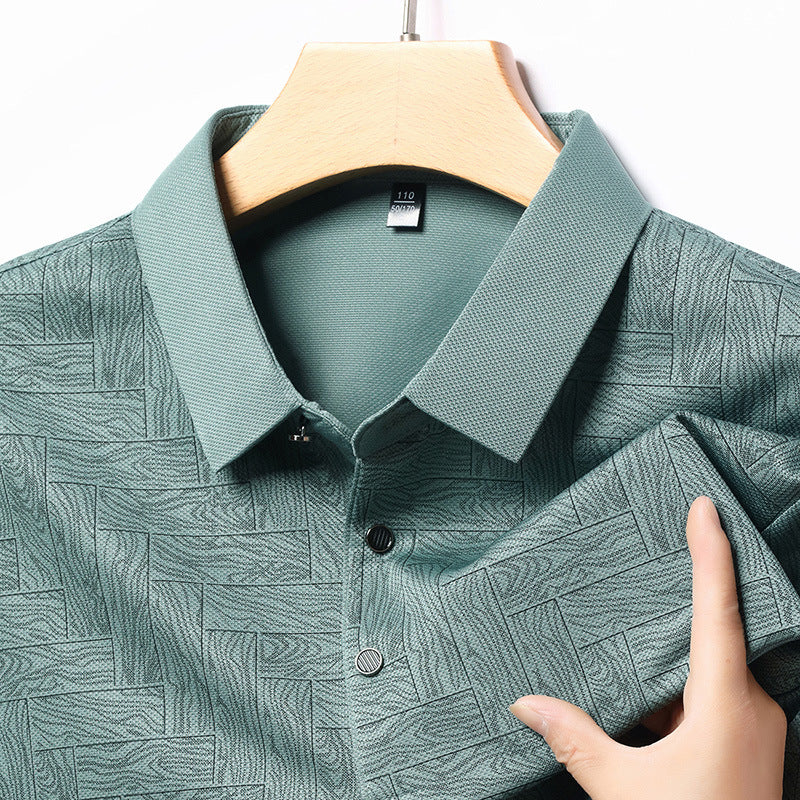 Men's stylish polo with textured design Lune London