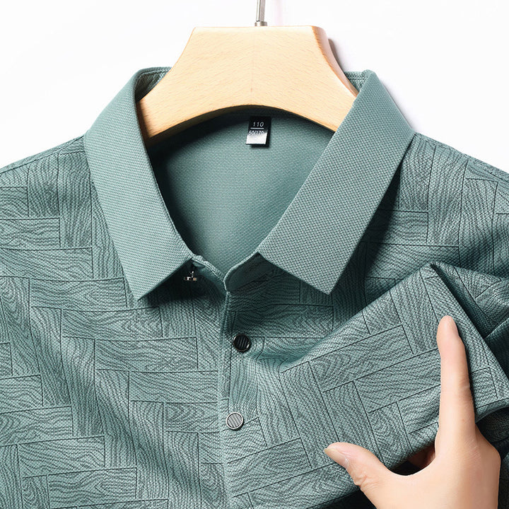 Men's stylish polo with textured design Lune London