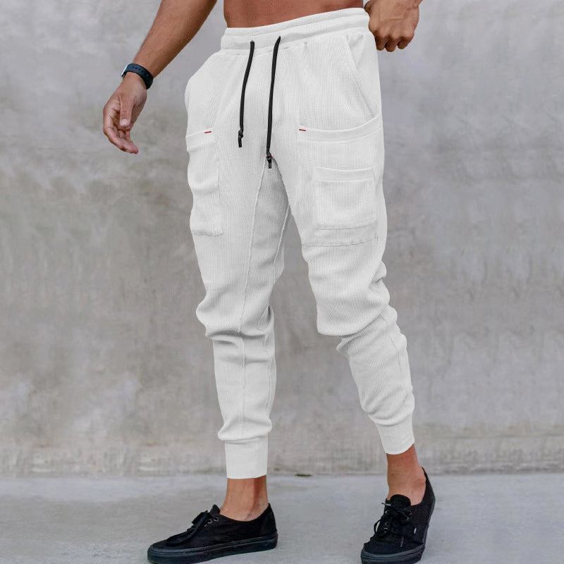 Trendy utility pants for men with elastic waistband and practical pockets Lune London