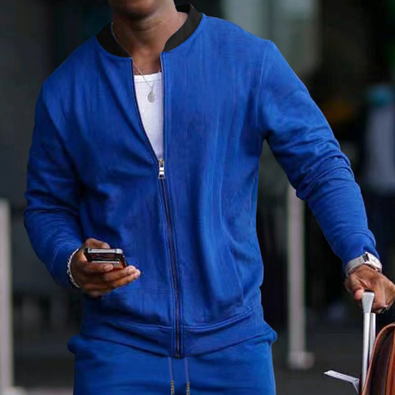 Sporty bomber jacket for men with hidden zipper and elastic cuffs Lune London