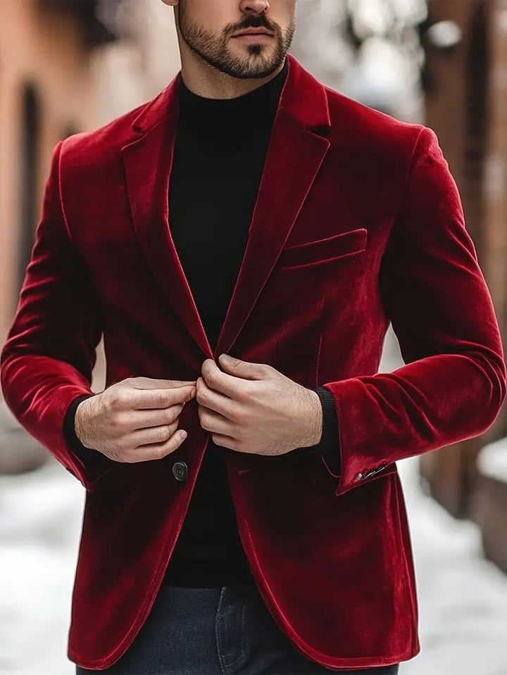 Elegant velvet jacket for men with modern fit Lune London
