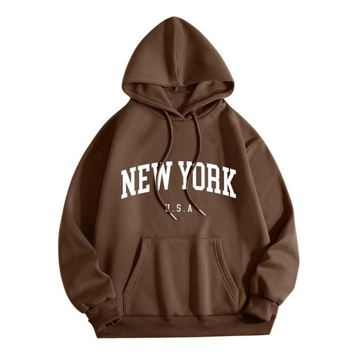 Women's hoodie with stylish New York print Chic & Stil
