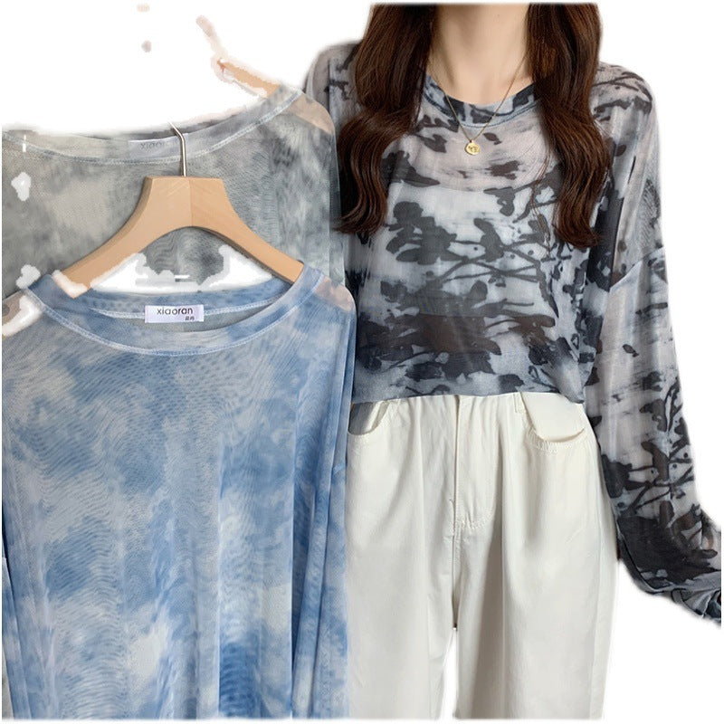 Women's casual oversized shirt with modern pattern Chic & Stil