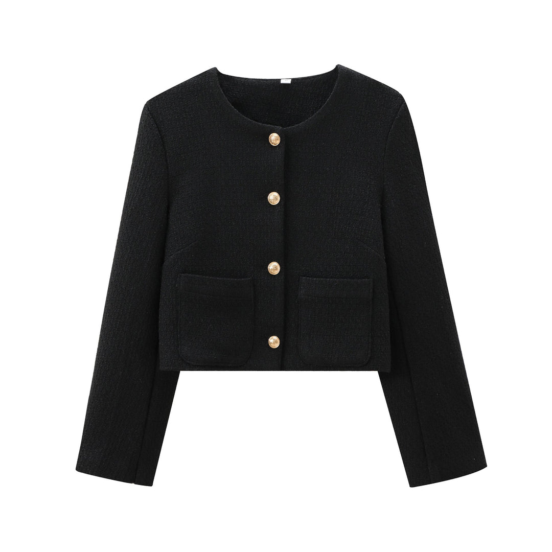 Women Short Cut Designer Jacket with Structured Fabric Lune London