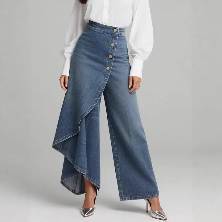 Women's skirt with asymmetric cut and button details Chic & Stil