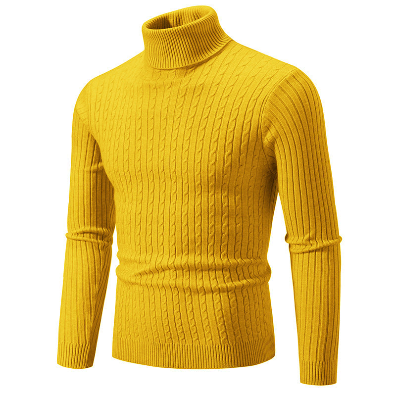 Elegant roll-neck sweater for men in fine knit Lune London