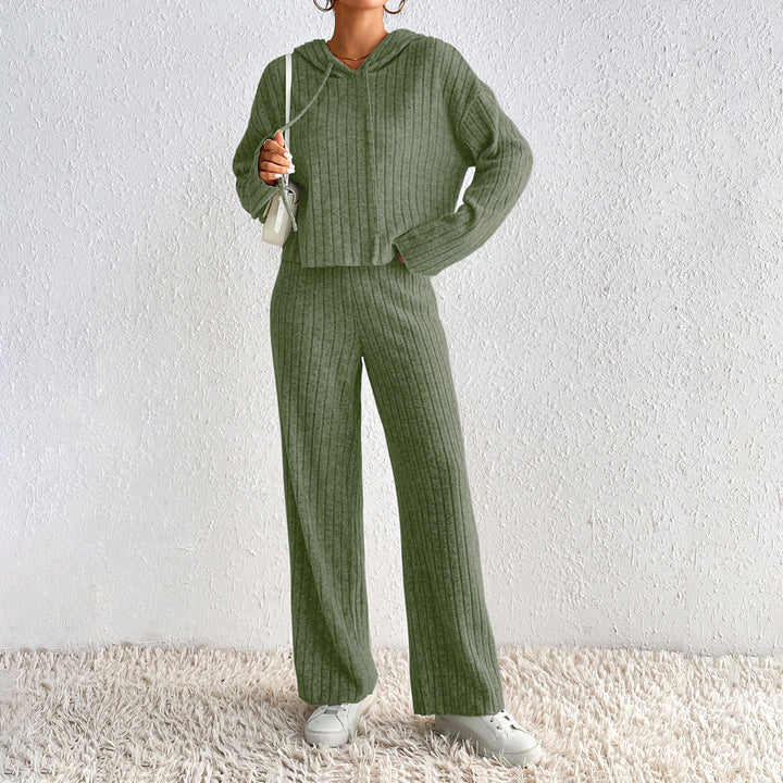 Women's Trendy Loungewear Set with Ribbed Structure Lune London
