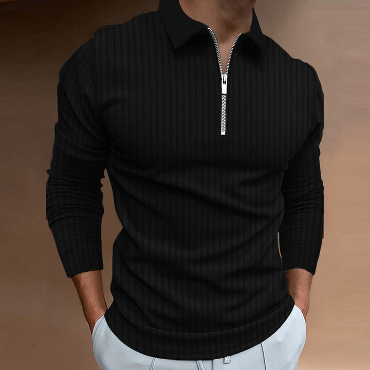 Men's polo shirt with elegant zip closure and structured design Lune London